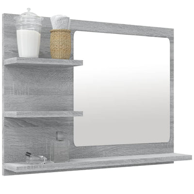 Kylpyhuoneen peili harmaa Sonoma 60x10,5x45 cm tekninen puu