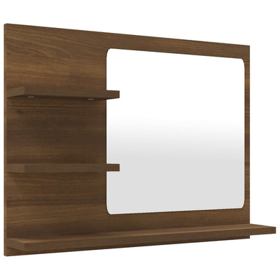 Kylpyhuoneen peili ruskea tammi 60x10,5x45 cm tekninen puu