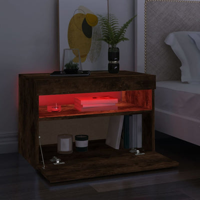 TV-taso LED-valoilla savutammi 60x35x40 cm