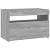 TV-taso LED-valoilla harmaa Sonoma 60x35x40 cm