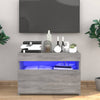 TV-taso LED-valoilla harmaa Sonoma 60x35x40 cm