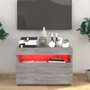 TV-taso LED-valoilla harmaa Sonoma 60x35x40 cm