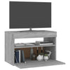 TV-taso LED-valoilla harmaa Sonoma 60x35x40 cm