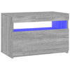 TV-taso LED-valoilla harmaa Sonoma 60x35x40 cm