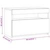 TV-taso LED-valoilla harmaa Sonoma 60x35x40 cm