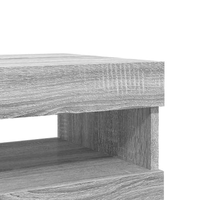 Harmaa tv-tasot Noela 60x35x40cm (2 kpl led-valoilla sonoma)