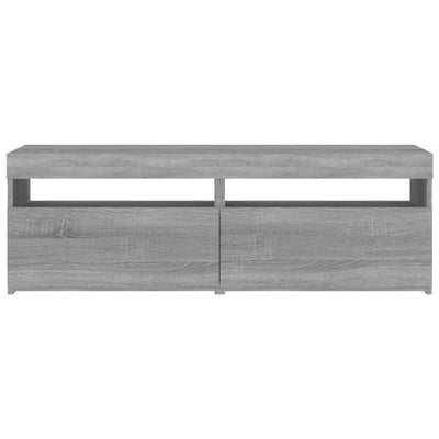 TV-tasot 2 kpl LED-valoilla harmaa Sonoma 60x35x40 cm