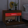 TV-tasot 2 kpl LED-valoilla ruskea tammi 60x35x40 cm