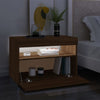TV-tasot 2 kpl LED-valoilla ruskea tammi 60x35x40 cm