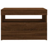 TV-tasot 2 kpl LED-valoilla ruskea tammi 60x35x40 cm