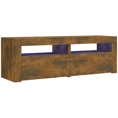 TV-taso LED-valoilla savutammi 120x35x40 cm