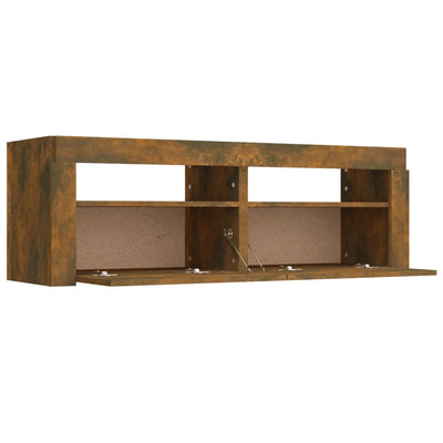 TV-taso LED-valoilla savutammi 120x35x40 cm
