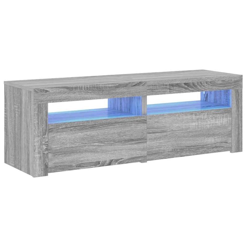 Harmaa tv-taso led-valoilla Athema 120x35x40cm (sonoma)