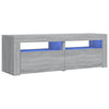 TV-taso LED-valoilla harmaa Sonoma 120x35x40 cm