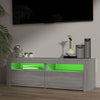 TV-taso LED-valoilla harmaa Sonoma 120x35x40 cm