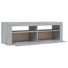 TV-taso LED-valoilla harmaa Sonoma 120x35x40 cm