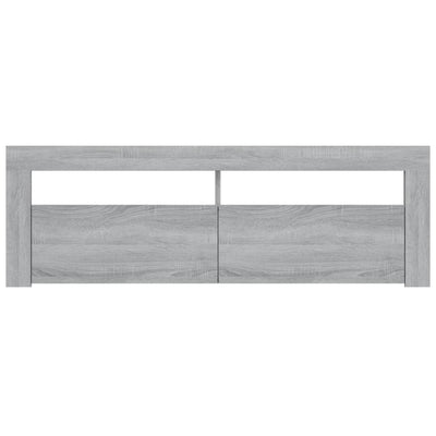 TV-taso LED-valoilla harmaa Sonoma 120x35x40 cm