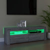 TV-taso LED-valoilla harmaa Sonoma 120x35x40 cm