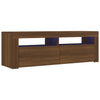 TV-taso LED-valoilla ruskea tammi 120x35x40 cm