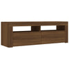 TV-taso LED-valoilla ruskea tammi 120x35x40 cm