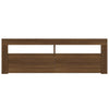 TV-taso LED-valoilla ruskea tammi 120x35x40 cm