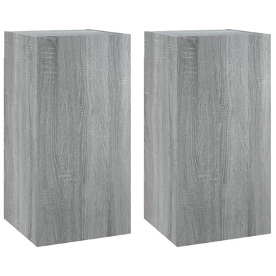 TV-tasot 2 kpl harmaa Sonoma 30,5x30x60 cm lastulevy