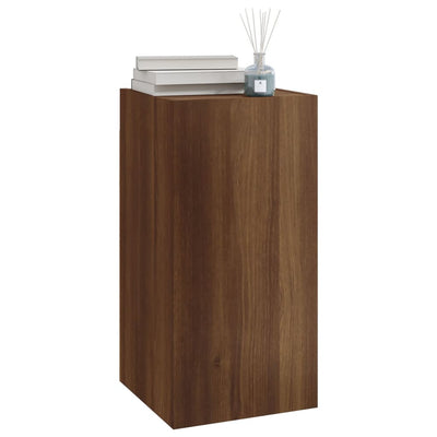 TV-taso ruskea tammi 30,5x30x60 cm tekninen puu