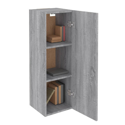 TV-tasot 2 kpl harmaa Sonoma 30,5x30x90 cm tekninen puu