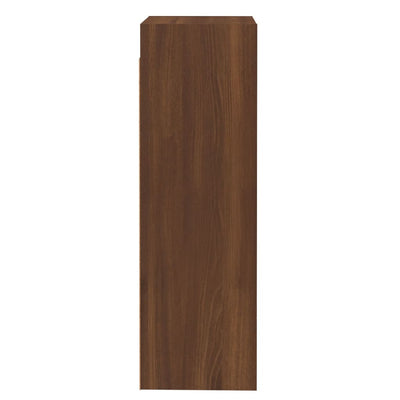 TV-taso 2 kpl ruskea tammi 30,5x30x90 cm tekninen puu