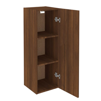 TV-taso 2 kpl ruskea tammi 30,5x30x90 cm tekninen puu