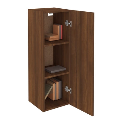 TV-taso 2 kpl ruskea tammi 30,5x30x90 cm tekninen puu