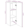 TV-taso 2 kpl ruskea tammi 30,5x30x90 cm tekninen puu