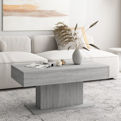 Sohvapöytä harmaa Sonoma 96x50x45 cm tekninen puu