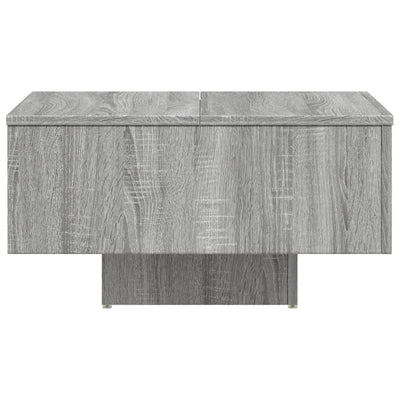 Sohvapöytä harmaa Sonoma 60x60x31,5 cm tekninen puu