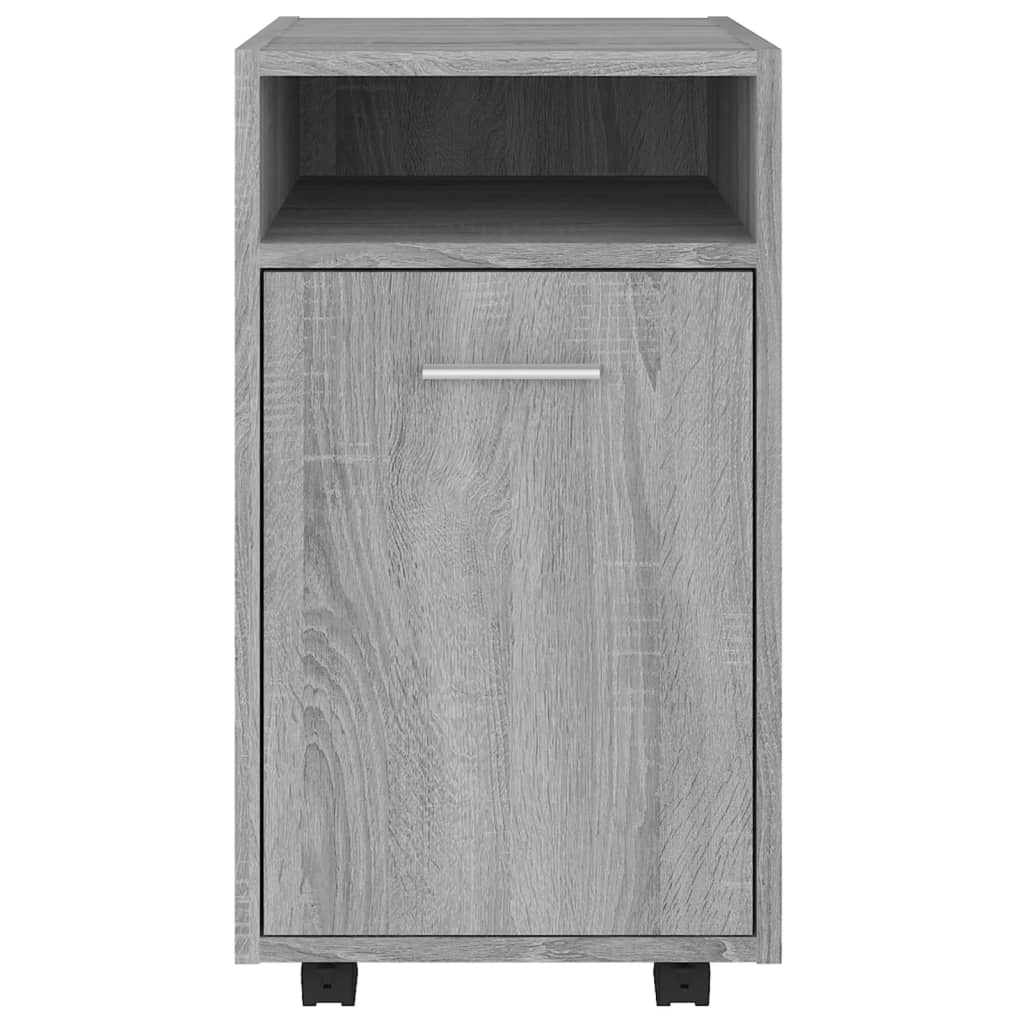 Harmaa sivukaappi pyörillä Kaspar 33x38x60cm (puinen)