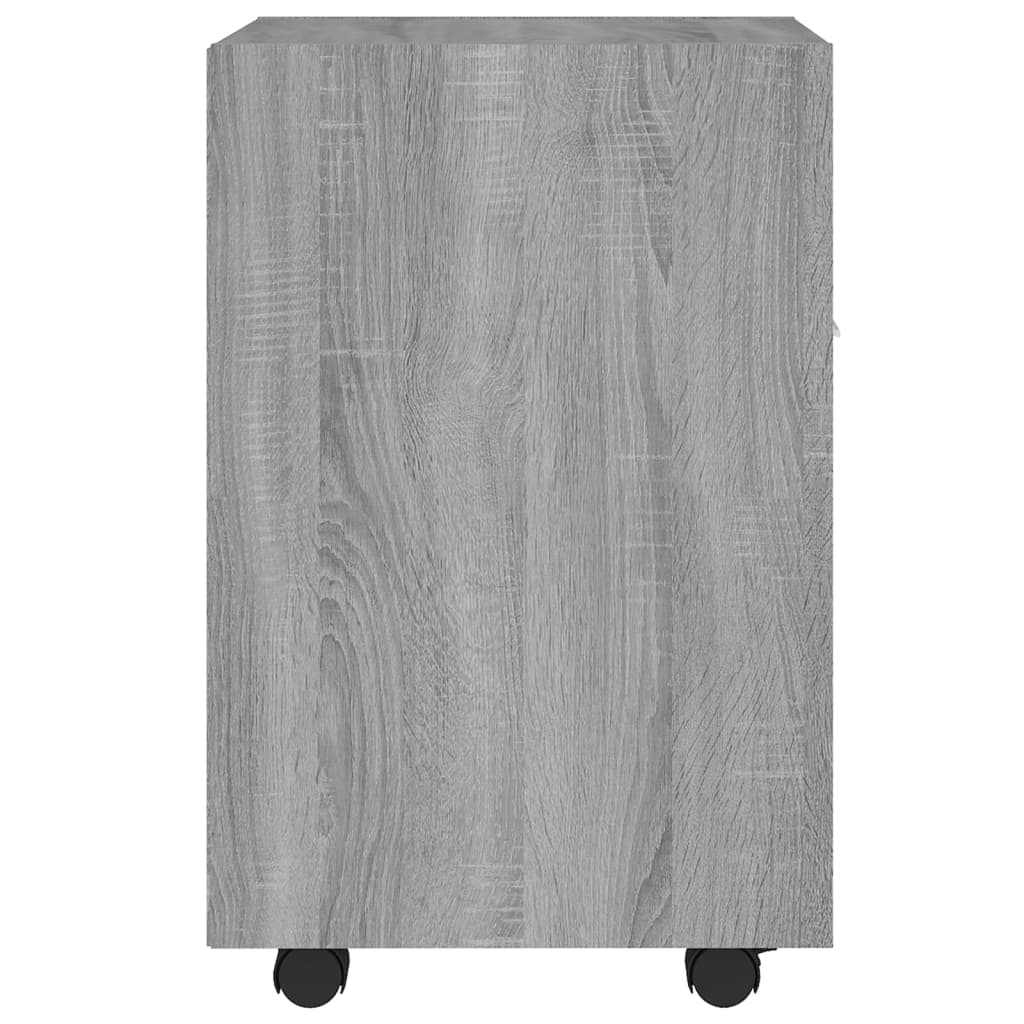 Harmaa sivukaappi pyörillä Kaspar 33x38x60cm (puinen)