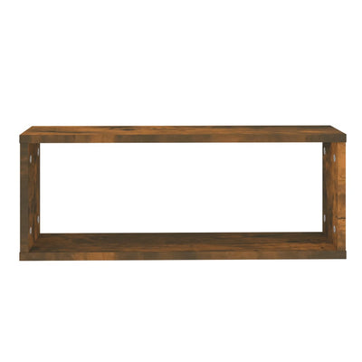Seinäkuutiohyllyt 4 kpl savutammi 60x15x23 cm tekninen puu