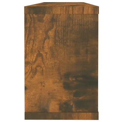 Seinäkuutiohyllyt 4 kpl savutammi 60x15x23 cm tekninen puu