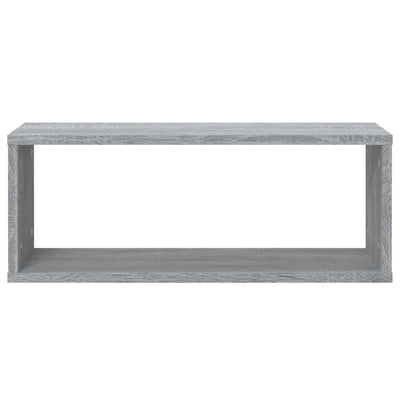 Seinäkuutiohyllyt 2 kpl harmaa Sonoma 60x15x23 cm tekninen puu