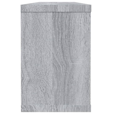 Seinäkuutiohyllyt 2 kpl harmaa Sonoma 60x15x23 cm tekninen puu