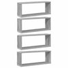 Harmaa seinäkuutiohyllyt Vassa 60x15x23cm (4 kpl sonoma puinen)