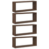 Ruskea tammi seinäkuutiohyllyt Vassa 60x15x23cm (4 kpl, puinen)