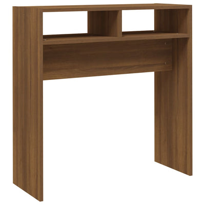Konsolipöytä ruskea tammi 78x30x80 cm tekninen puu
