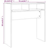 Konsolipöytä ruskea tammi 78x30x80 cm tekninen puu