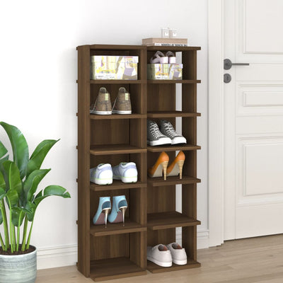Kenkätelineet 2 kpl ruskea tammi 27,5x27x102 cm tekninen puu