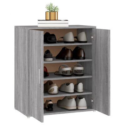 Kenkäteline harmaa Sonoma 60x35x70 cm tekninen puu