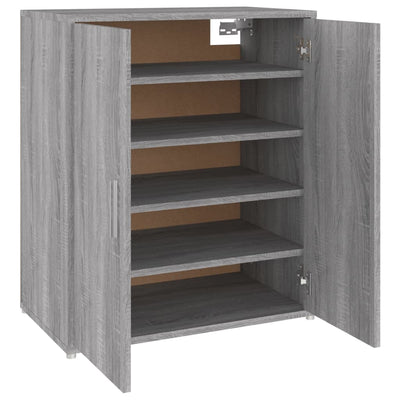 Kenkäteline harmaa Sonoma 60x35x70 cm tekninen puu