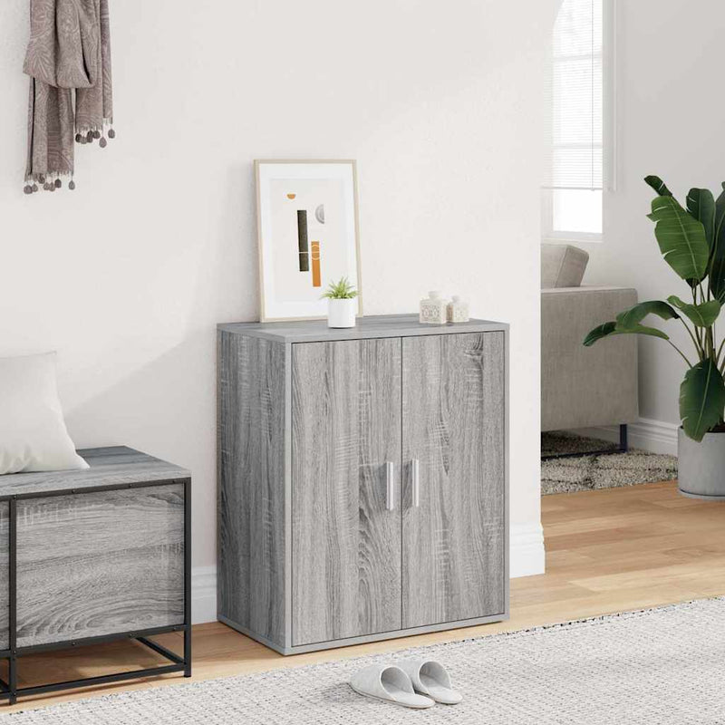 Kenkäteline harmaa Sonoma 60x35x70 cm tekninen puu