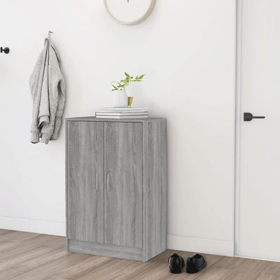 Kenkäteline harmaa Sonoma 60x35x92 cm tekninen puu