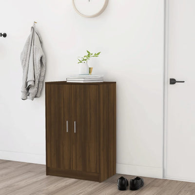 Kenkäteline ruskea tammi 60x35x92 cm tekninen puu